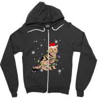 American Shorthair Cat Christmas Lights Christmas Cat Lover Zipper Hoodie | Artistshot