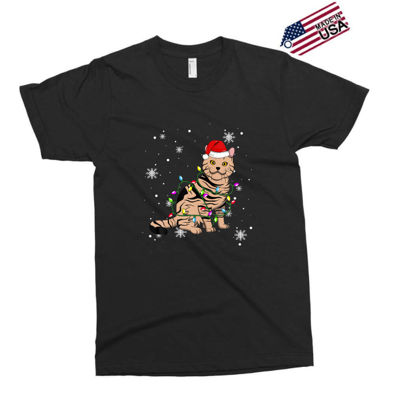 American Shorthair Cat Christmas Lights Christmas Cat Lover Exclusive T-shirt by arabianartyom | Artistshot