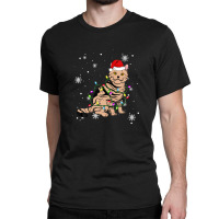 American Shorthair Cat Christmas Lights Christmas Cat Lover Classic T-shirt | Artistshot