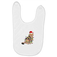 American Shorthair Cat Christmas Lights Christmas Cat Lover Baby Bibs | Artistshot