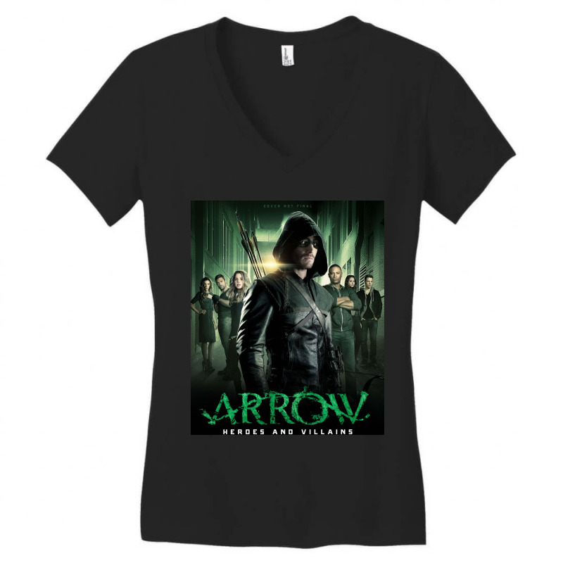 Heroes Arrow Final Cover Women's V-Neck T-Shirt by jajungka | Artistshot