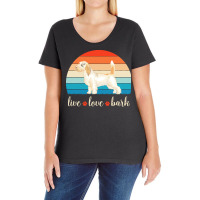 Petit Basset Griffon Vendeen T  Shirt Live Love Bark Petit Basset Grif Ladies Curvy T-shirt | Artistshot