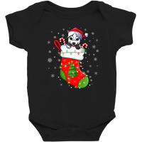 Alaskan Malamute Dog In Christmas Socks Xmas Baby Bodysuit | Artistshot