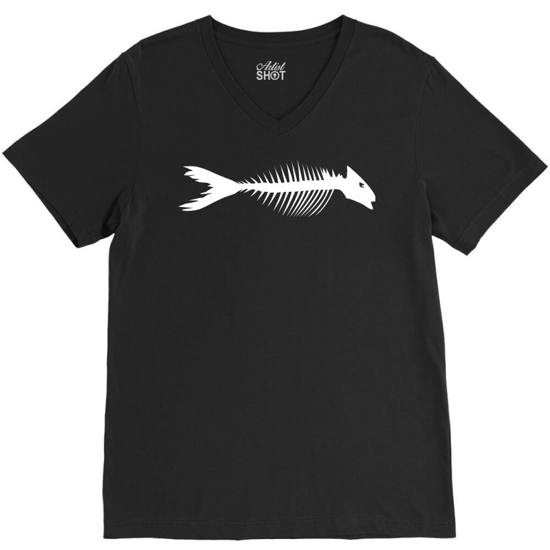 Fishbone V-Neck Tee by inDhika creative | Artistshot