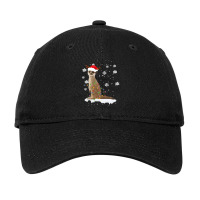 Funny Santa Mongoose Animal Christmas Lights Lover Christmas Adjustable Cap | Artistshot