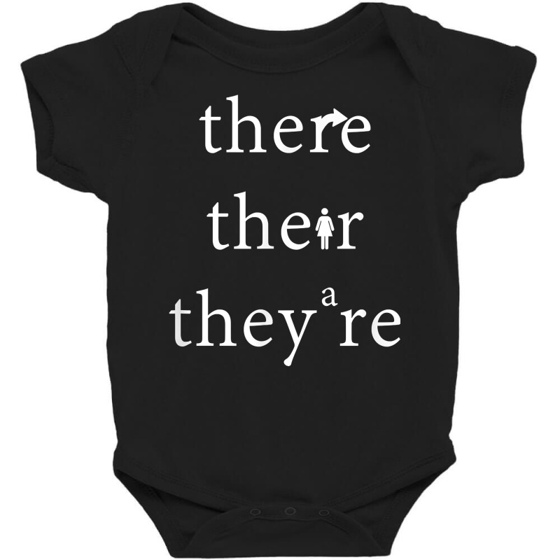 Their There They're Funny English Teacher Grammar T Shirt Baby Bodysuit by cm-arts | Artistshot