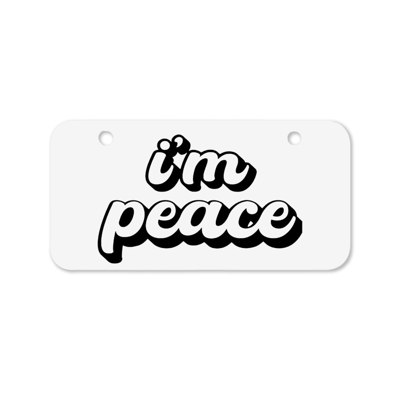 I Come In Peace Bicycle License Plate | Artistshot