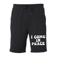 I Come In Peace Im Peace Groovy Retro Fleece Short | Artistshot