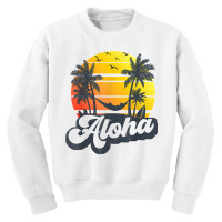 Aloha Hawaii Hawaiian Island Shirt Palm Trees Beach Vacation T Shirt Youth Sweatshirt | Artistshot