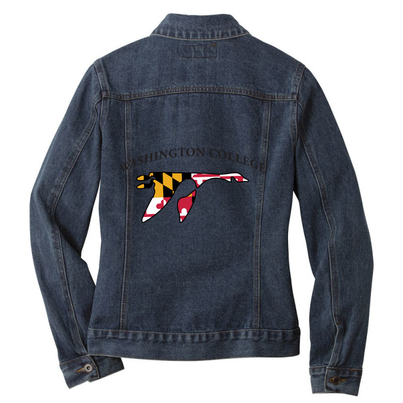 Washington College Goose Ladies Denim Jacket by Wandira | Artistshot