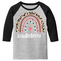 Audiology Rainbow Leopard Speech Language Pathologist Aud T Shirt Youth 3/4 Sleeve | Artistshot