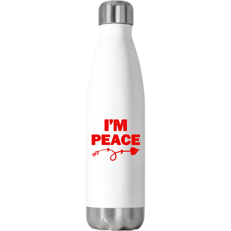 I'm Peace Apparels Funny Couple's Matching Stainless Steel Water Bottle | Artistshot