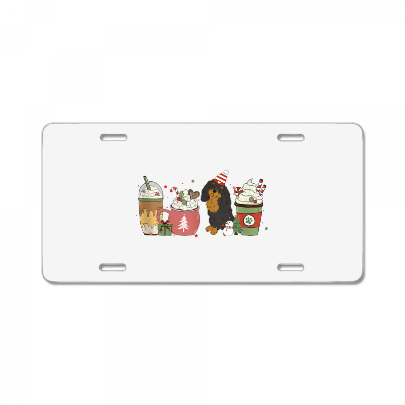 Cavalier Coffee Latte Winter Christmas Cavie Dog Mom Holiday Tank Top License Plate | Artistshot