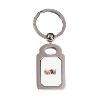 Cavalier Coffee Latte Winter Christmas Cavie Dog Mom Holiday Tank Top Silver Rectangle Keychain | Artistshot