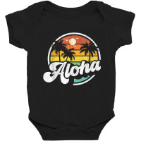 Aloha Hawaii Hawaiian Island Vacation Palm Trees Beach Gift T Shirt Baby Bodysuit | Artistshot