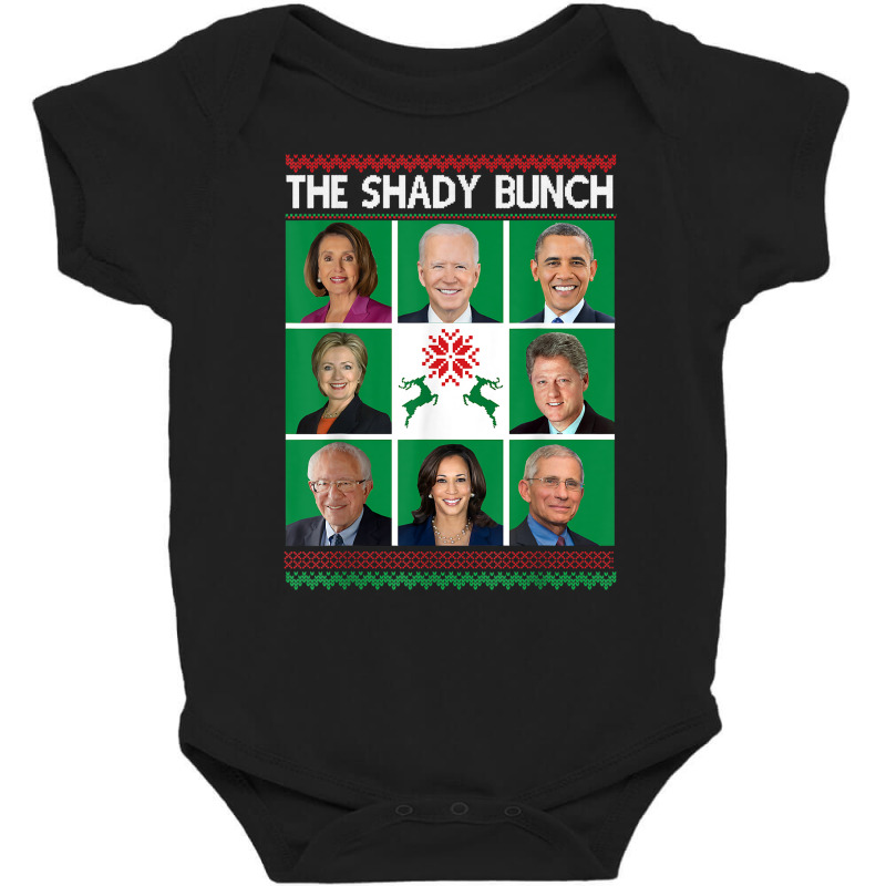 The Shady Bunch Pelosi Biden Obama Kamala Ugly Christmas T Shirt Baby Bodysuit | Artistshot