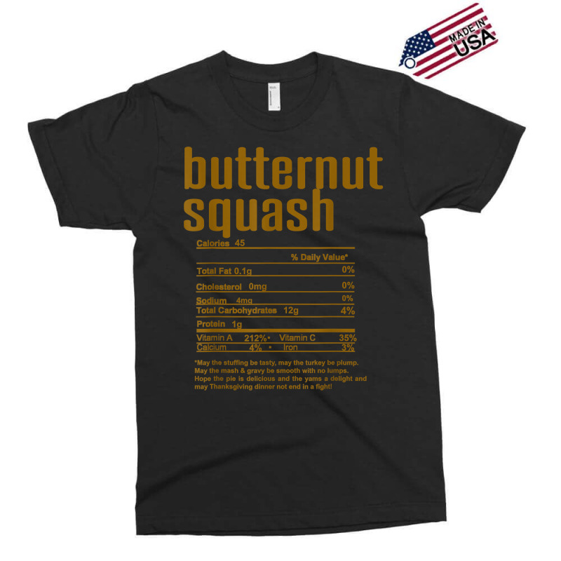 Thanksgiving Christmas Butternut Squash Nutritional Facts T Shirt Exclusive T-shirt by cm-arts | Artistshot