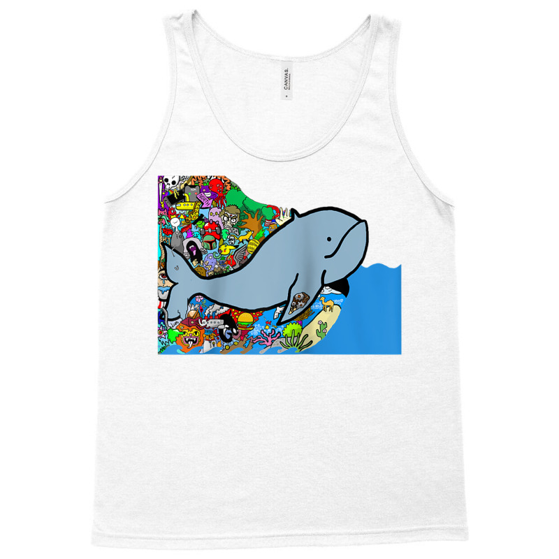 Blue Whale, Marine Sea Animal, Ocean Life, Surf, Art Work Raglan Baseb Tank Top | Artistshot