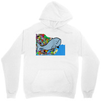 Blue Whale, Marine Sea Animal, Ocean Life, Surf, Art Work Raglan Baseb Unisex Hoodie | Artistshot