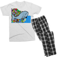 Blue Whale, Marine Sea Animal, Ocean Life, Surf, Art Work Raglan Baseb Men's T-shirt Pajama Set | Artistshot