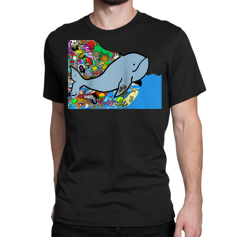 Blue Whale, Marine Sea Animal, Ocean Life, Surf, Art Work Raglan Baseb Classic T-shirt | Artistshot