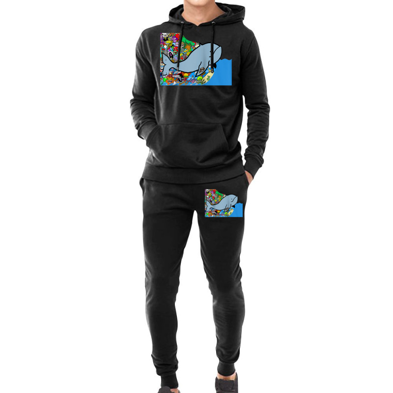 Blue Whale, Marine Sea Animal, Ocean Life, Surf, Art Work Raglan Baseb Hoodie & Jogger Set | Artistshot