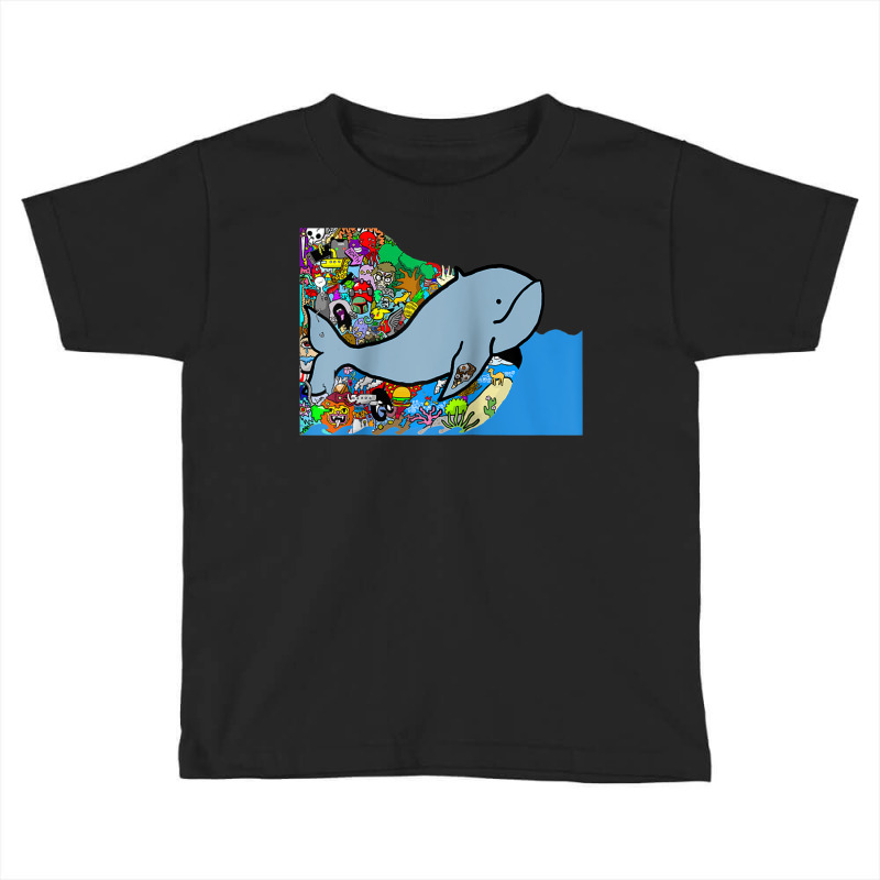 Blue Whale, Marine Sea Animal, Ocean Life, Surf, Art Work Raglan Baseb Toddler T-shirt | Artistshot