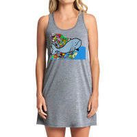 Blue Whale, Marine Sea Animal, Ocean Life, Surf, Art Work Raglan Baseb Tank Dress | Artistshot