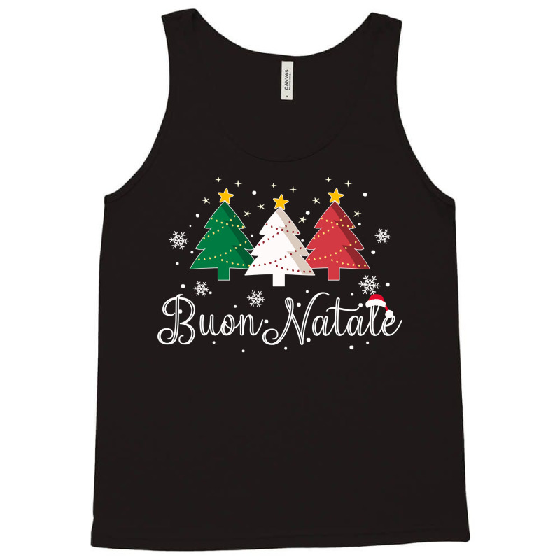 Buon Natale Italian Christmas Tree   Xmas Pullover Hoodie Tank Top by cm-arts | Artistshot