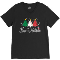 Buon Natale Italian Christmas Tree   Xmas Pullover Hoodie V-neck Tee | Artistshot