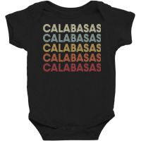 Calabasas California Calabasas Ca Retro Vintage Text Long Sleeve T Shi Baby Bodysuit | Artistshot