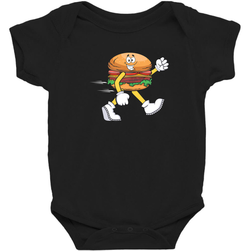 Burger Is Running Headband, Hamburger Barbecue Lover Baby Bodysuit by beastonkriss | Artistshot