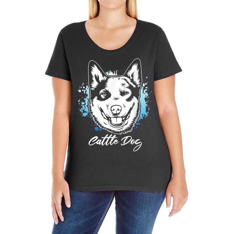 Australian Cattle Dog  Heeler  Herding Dog Owner T Shirt Ladies Curvy T-Shirt by cm-arts | Artistshot