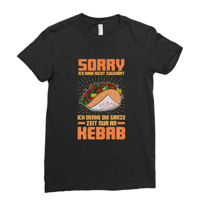 Doner Kebab Turkish Cuisine Fastfood Dürüm Ladies Fitted T-Shirt by beastonkriss | Artistshot