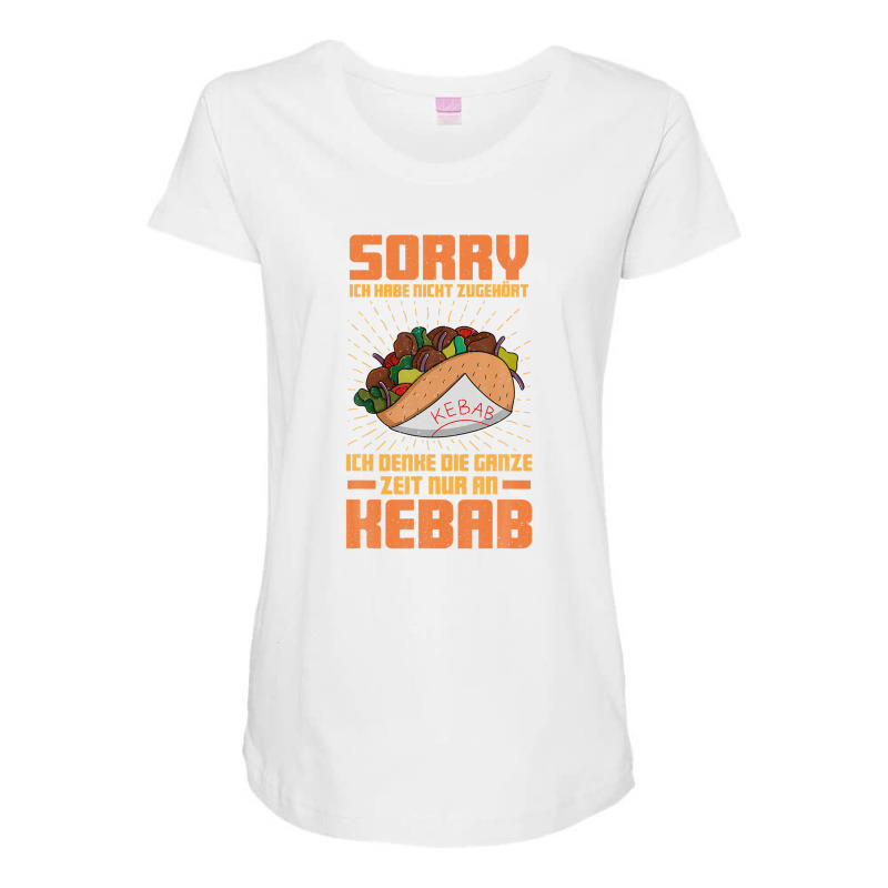 Doner Kebab Turkish Cuisine Fastfood Dürüm Maternity Scoop Neck T-shirt by beastonkriss | Artistshot