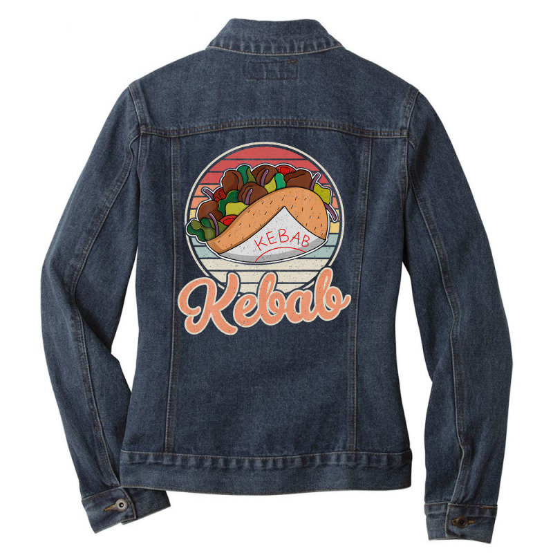 Doner Kebab Turkish Cuisine Fastfood Dürüm Ladies Denim Jacket by beastonkriss | Artistshot