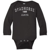 Deadhorse Alaska Ak Vintage T Shirt Long Sleeve Baby Bodysuit | Artistshot