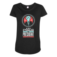 Vote Cthulhu For President Sarcastic Political Satire Premium T Shirt Maternity Scoop Neck T-shirt | Artistshot