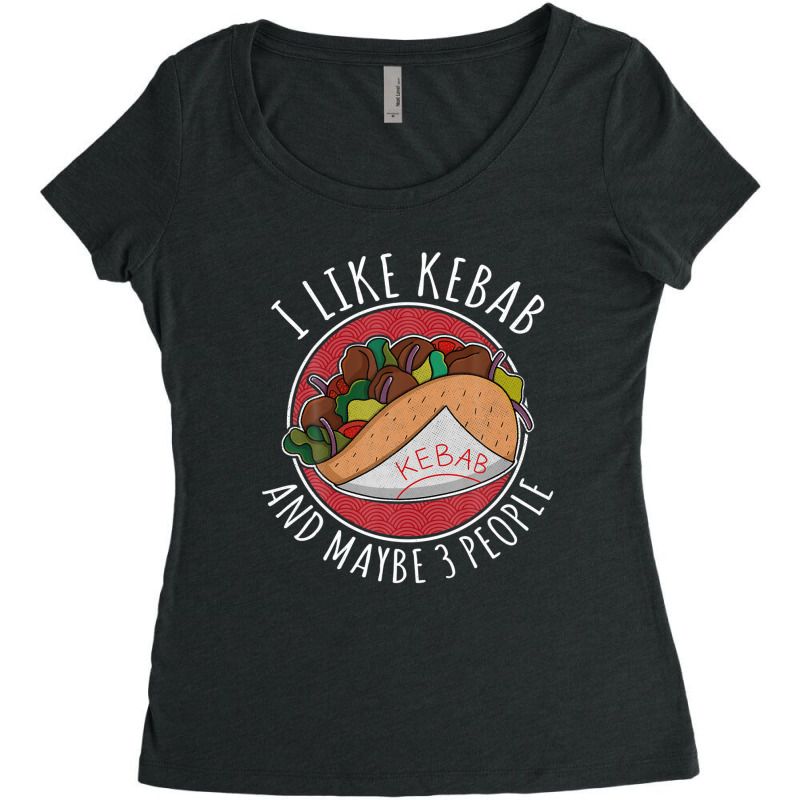 Doner Kebab Turkish Cuisine Fastfood Dürüm Women's Triblend Scoop T-shirt by beastonkriss | Artistshot