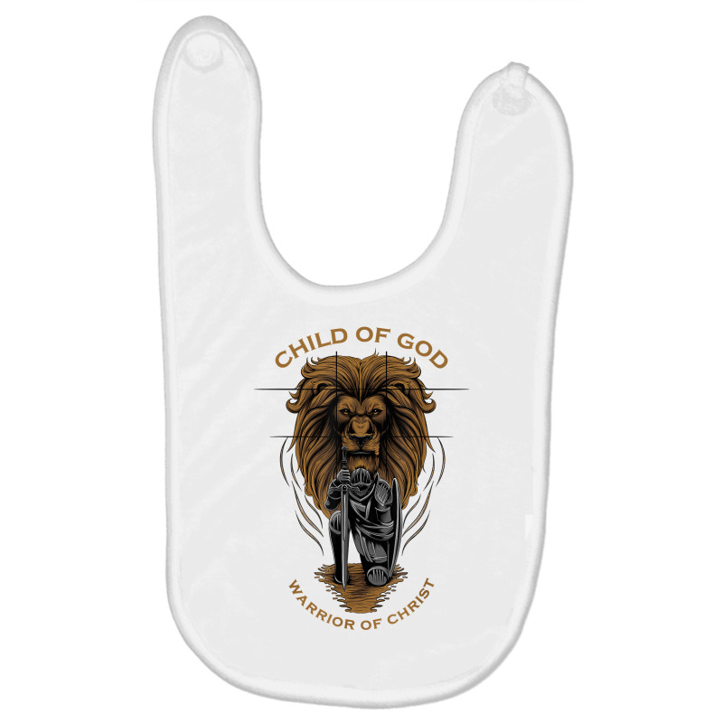 Child Of God Warrior Of Christ Jesus Christian Faith Graphic T Shirt Baby Bibs | Artistshot