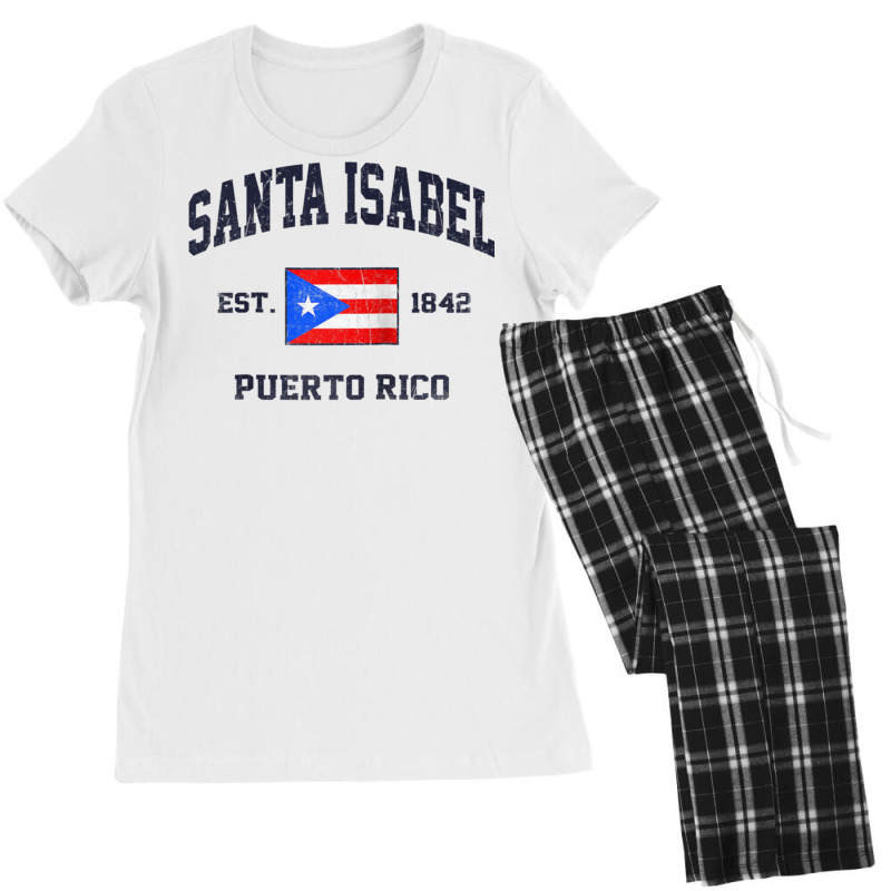 Santa Isabel Puerto Rico Vintage Boricua Flag Athletic Style Raglan Ba Women's Pajamas Set by cm-arts | Artistshot