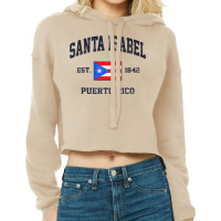 Santa Isabel Puerto Rico Vintage Boricua Flag Athletic Style Raglan Ba Cropped Hoodie | Artistshot