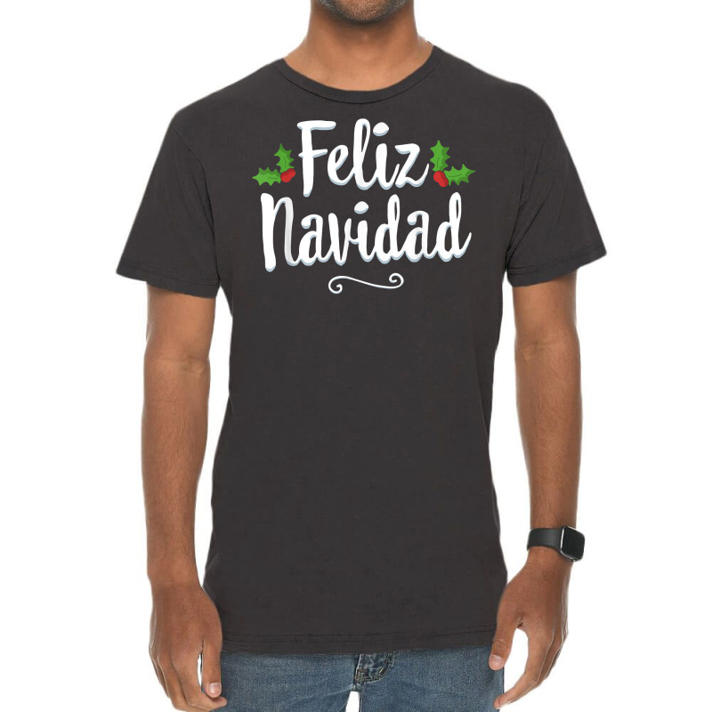 Vintage Feliz Navidad Retro Mexican Christmas Spanish Xmas T Shirt Vintage T-shirt | Artistshot