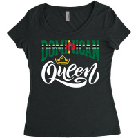 Dominican Queen Dominica Dominican Dominica Flag Pullover Hoodie Women's Triblend Scoop T-shirt | Artistshot