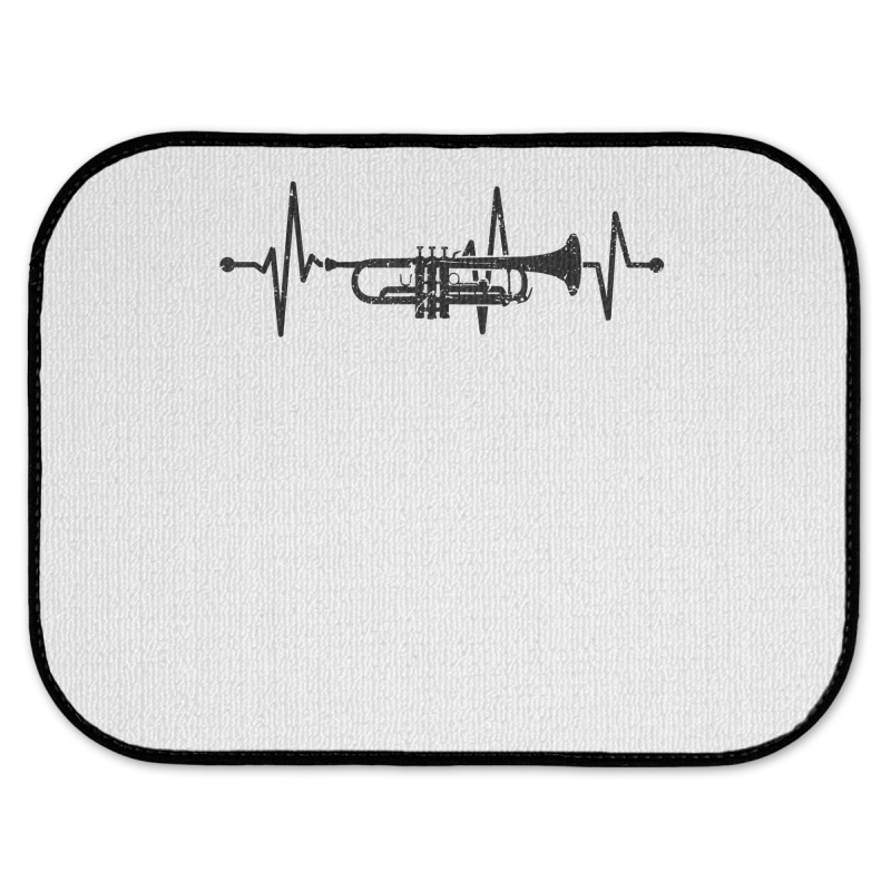 Trumpet Heartbeat Orchestra Musician Trumpeter T Shirt Rear Car Mat | Artistshot