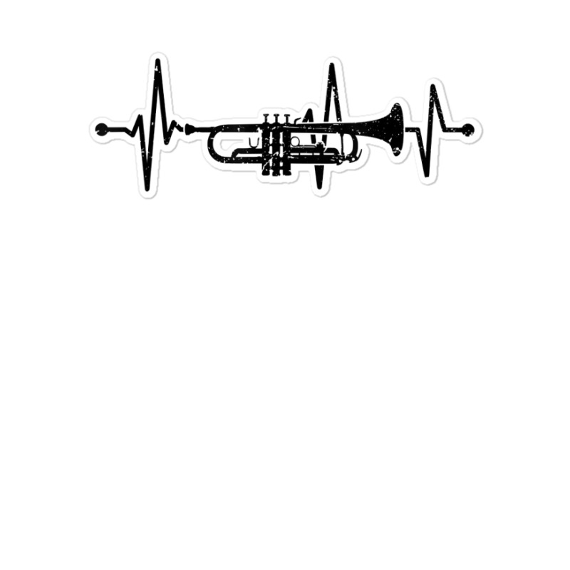 Trumpet Heartbeat Orchestra Musician Trumpeter T Shirt Sticker | Artistshot