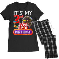 It's My 2nd Birthday Ringmaster Circus Theme Carnival Bday T Shirt Women's Pajamas Set | Artistshot