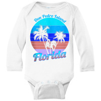 Don Pedro Island Florida Retro Tropical Palm Trees Vacation Tank Top Long Sleeve Baby Bodysuit | Artistshot