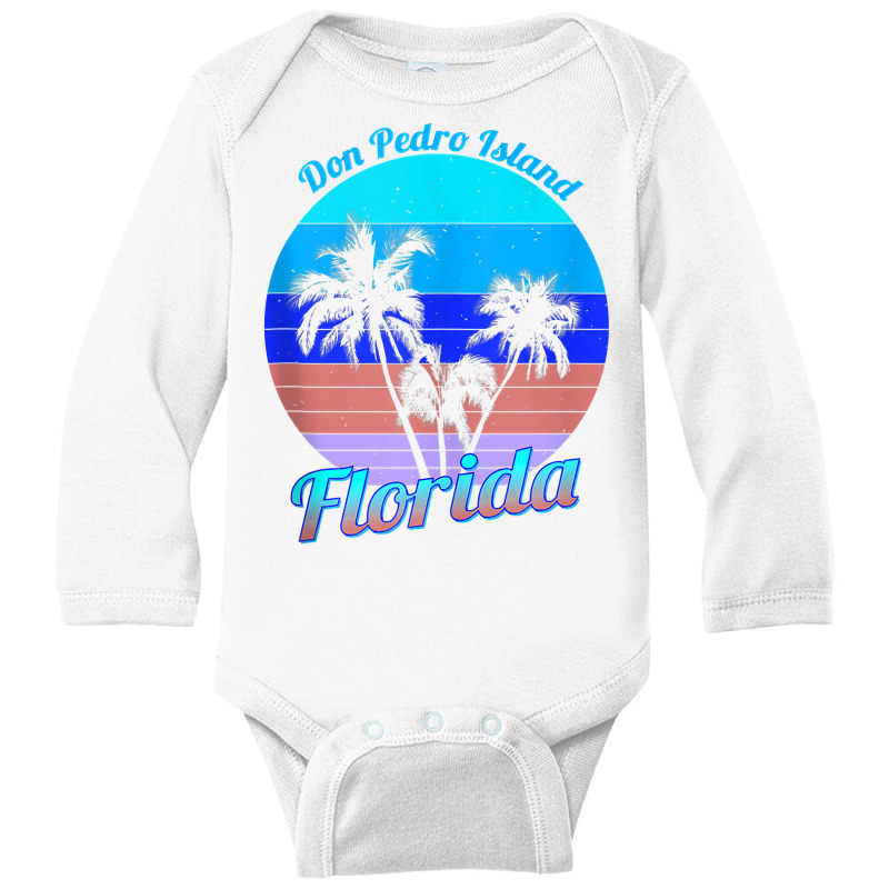 Don Pedro Island Florida Retro Tropical Palm Trees Vacation Tank Top Long Sleeve Baby Bodysuit by cm-arts | Artistshot