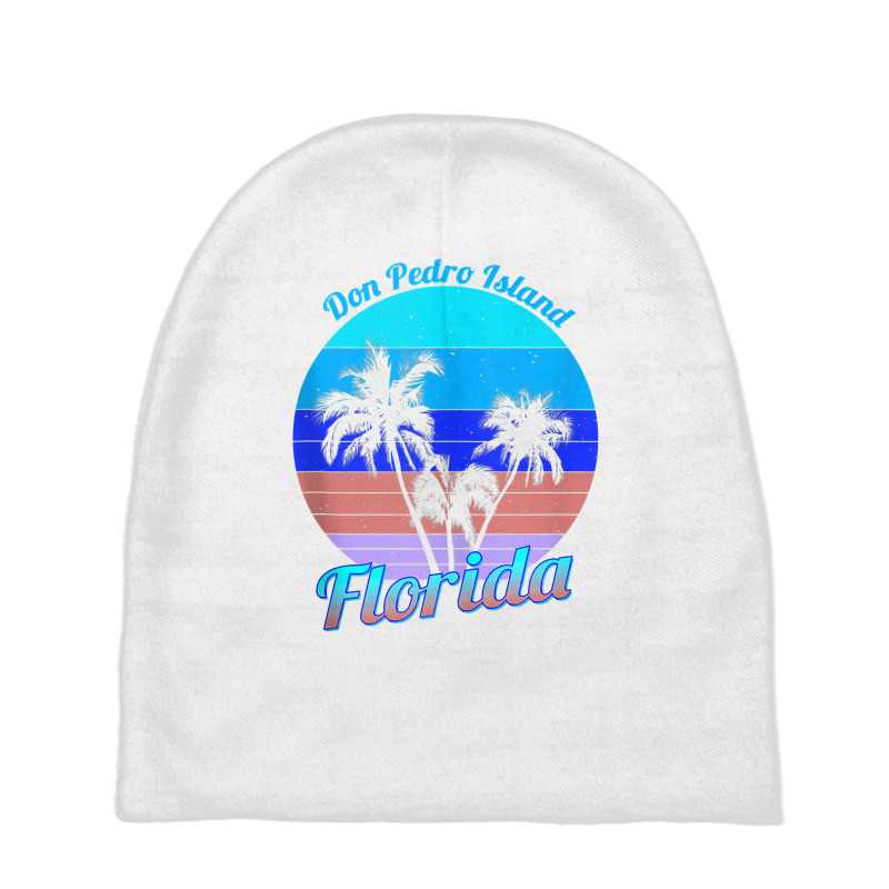 Don Pedro Island Florida Retro Tropical Palm Trees Vacation Tank Top Baby Beanies by cm-arts | Artistshot